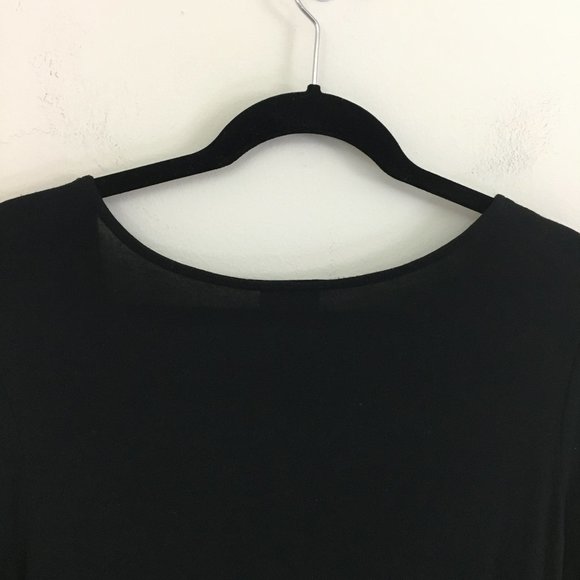 J Jill Black Round Neck Top Stretch Thin Lt weight - Picture 6 of 12